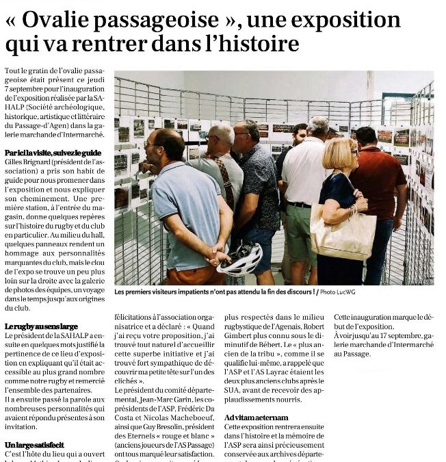 Exposition Ovalie passageoise