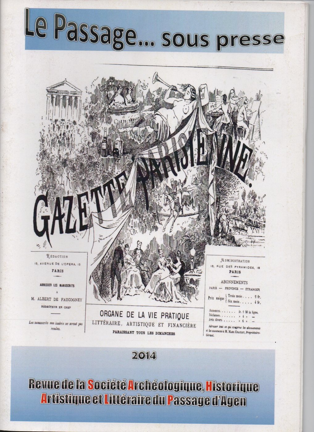 Couverture de la revue SAHALP 2014