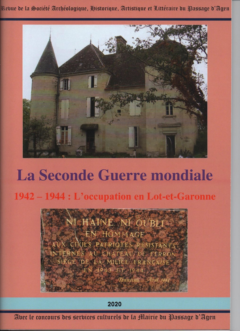 Couverture de la revue SAHALP 2020