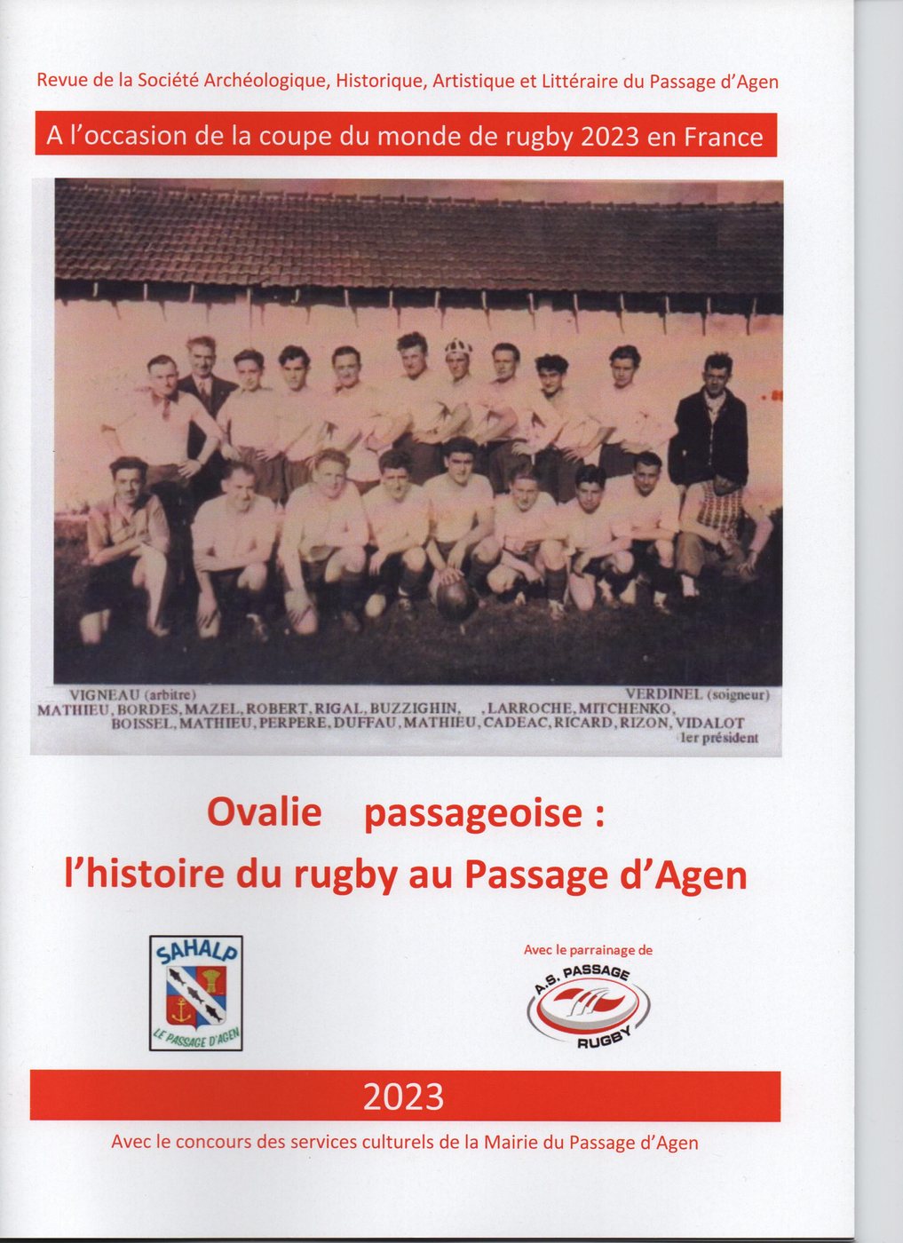 Couverture de la revue SAHALP 2023